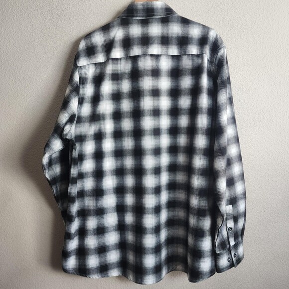 Dixxon Flannel Co Crenshaw Shirt Mens 2XL Black White Plaid Button Long Sleeve - Picture 9 of 11